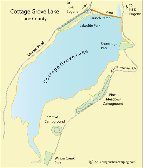 Cottage Grove Lake, Lane County, Oregon