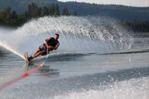 water skier on an Oregon lake
