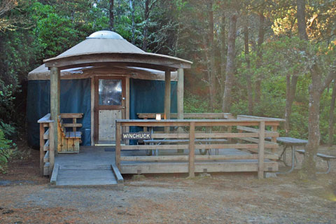 South Beach State Park Campground yurt, Lincoln County, Oregon