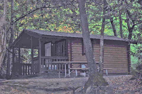 Alfred A. Loeb State Park Campground cabin, Curry County, Oregon